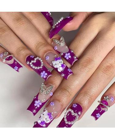 3D Hello Kitty Nail Charms 77Pcs Cartoon Kitty Cat Nail Art Charms Kawaii Nail Decorations for Nail Art Supplies 3D Cute Nail Gems Nail Charms Nail Decorations for Nail Art - Buy Online on GoSupps.com