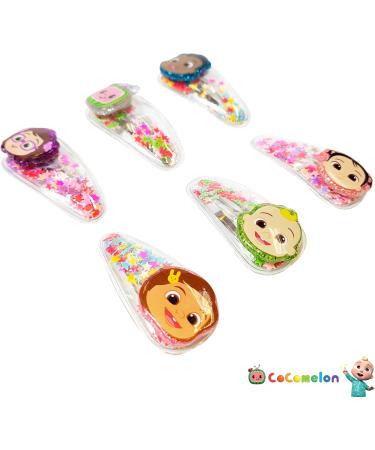 LUV HER Cocomelon Hair Clips For Girls 6pc Magical Confetti Hair Clips with Favorite Cocomelon Character Charms Ages 3+ - Buy Online on GoSupps.com