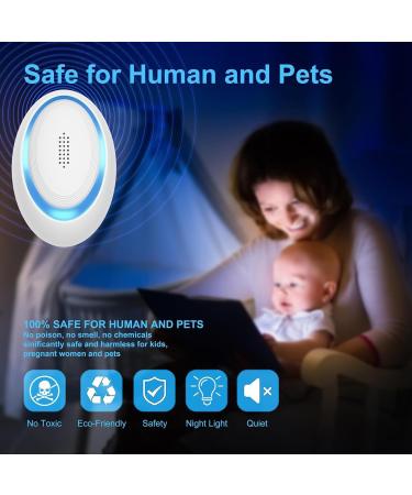 Ultrasound Pest Control 4-Piece Set | Effective Mouse & Insect Repellent | Human & Pet Safe Defense Against Rats Mice Mosquitoes & Cockroaches - Buy Online on GoSupps.com