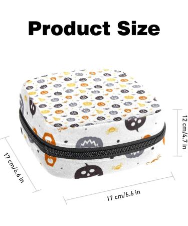 Halloween Pumpkin Menstrual Storage Bag - Portable Feminine Product Pouch for Women, Teens, and Girls - Buy Online on GoSupps.com