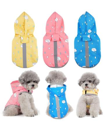 BPS Buena Pet Shop BPS Waterproof dog rain coat waterproof hooded pocket for small medium-sized and large dogs with material 100 % polyester XXXL pink 2 BPS-1668RS XXXL pink