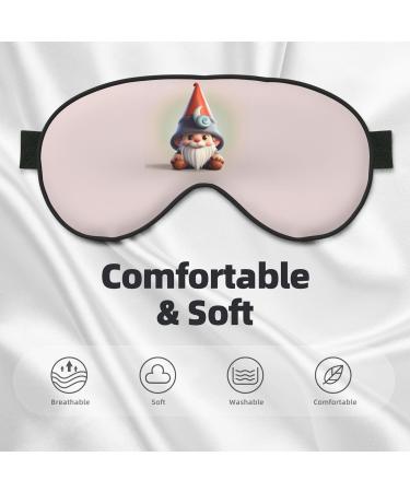  Cute Gnome Hat Print Light Blocking Eye Mask | Soft & Adjustable Eye Mask for Sleep Travel & Yoga  - Buy Online on GoSupps.com