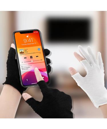 Dimeho 6 Pairs Moisturizing Cotton Gloves Touchscreen Overnight Sleeping Gloves Lightweight Nighttime Lotion Gloves for Bedtime Dry Hand Therapy Sensitive Irritated Skin SPA(Black White Grey) - Buy Online on GoSupps.com
