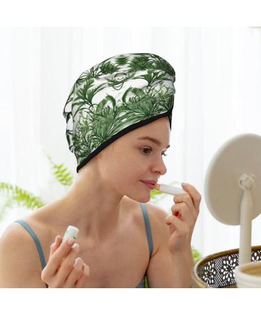 Flowering Herbs Coral Velvet Dry Hair Cap Ideal for Home Travel Pool Parties & More - Buy Online on GoSupps.com