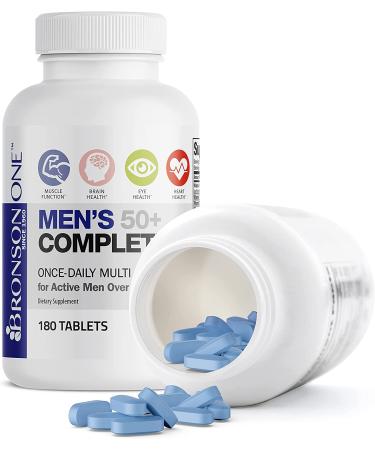 Bronson ONE Daily Menâ€™s 50+ Multivitamin & Multimineral - 180 Tablets - Buy Online on GoSupps.com