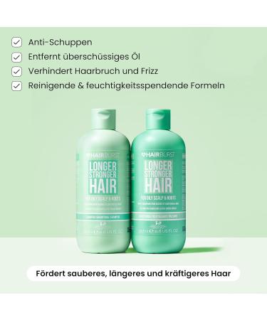 Hair Burst Shampoo & Conditioner Set for Greasy Hair | Paraben Silicone & SLS Free | Nourishing Hair Care Routine for Women (2x 350ml) - Buy Online on GoSupps.com