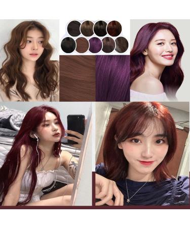 2 in 1 Floral Hair Dye with Comb Plant-Based Comb Hair Dye Fruit Essence Hair Dyeing Comb Plant Bubble Hair Dye Shampoo (Claret) - Buy Online on GoSupps.com