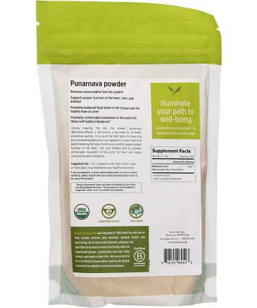 Banyan Botanicals Organic Punarnava Powder 1/2lb - Weight Management, Liver & Kidney Support - Non-GMO & Vegan - Buy Online on GoSupps.com