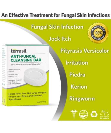 Terrasil Anti-Fungal Cleansing Bar 75g - Medicated Soap for Effective Relief - Buy Online on GoSupps.com