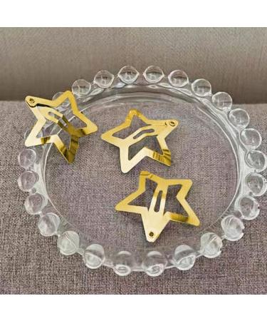 10 Pcs Gold Star Hair Clips Metal Snap Hair Clips Hair Barrettes Hair Side Clamps Headdress Cute Hair Accessories for Women Girls Beauty Clips and Barrettes - Buy Online on GoSupps.com