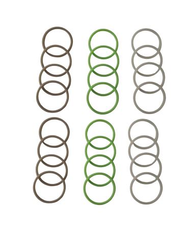 Glow in the Dark Silicone Hair Ties 2PKS - Latex-Free, Long-Lasting, Ideal for Thick Hair - Sports Hair Ties for Women, Teens, Kids - 20PCS (Clear/Gray/Green) - Buy Online on GoSupps.com