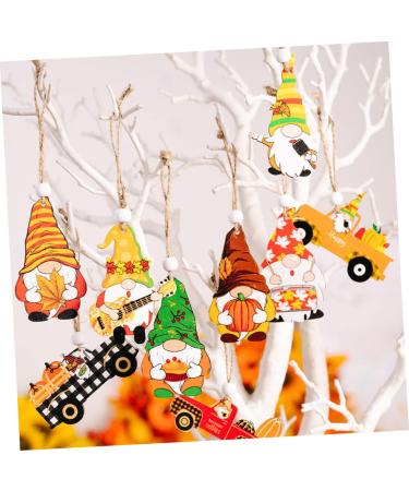 Cabilock 9pcs Thanksgiving Wooden Pendant Wooden Sign Happy Harvest Sign Harvest Season Gnome Pendant Boxed Assorted Color 1 9X5X0.2CM - Buy Online on GoSupps.com