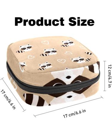 Shop Cute Women's Napkin Storage Bags - Animal Washbear & Heart Patterns | Portable Menstrual Cup & Bandage Storage for First Period - Buy Online on GoSupps.com