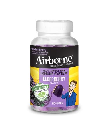Airborne Elderberry Vitamins & ZINC Gummies -130 Gummies