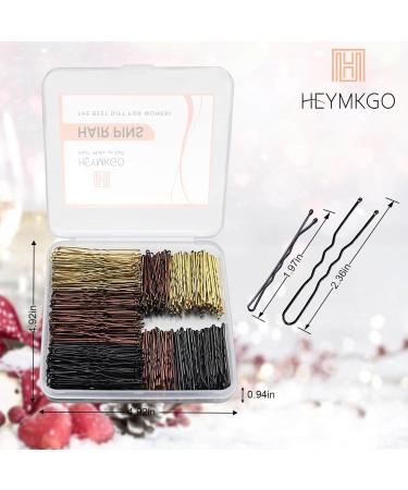 Bobby Pins 300 Hair Pins for Women Hair Grips U Shaped Hair Pins for Buns Hair Grips for Thick Hair Invisible Wave Hairgrip Hair Styling Pins with Storage Box (Black & Blonde & Brown) - Buy Online on GoSupps.com