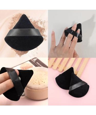 Spa Headband for Women with Triangle Powder Puff, Terry Cloth Fabric Hair Band - Black | Versatile Headband for Makeup, Skincare, Shower - Buy Online on GoSupps.com