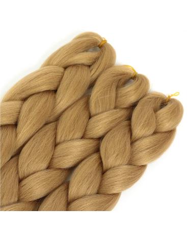 Wowcfyyds 3 Packs Kanecalon Jumbo Braids Ombre Hair Extensions - 24 Synthetic Box Braid - Strawberry Blonde - Buy Online on GoSupps.com
