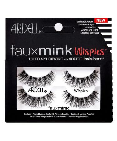 Ardell Faux Mink Wispies False Eyelashes Light Volume Short Length Vegan Friendly 2 Pairs (1 Count) - Buy Online on GoSupps.com