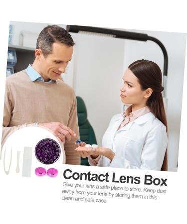 Buy Solustrative Contact Lens Container Set - Violet Care Case with Mirror - Ideal Travel Dispenser for Contact Lenses - Buy Online on GoSupps.com