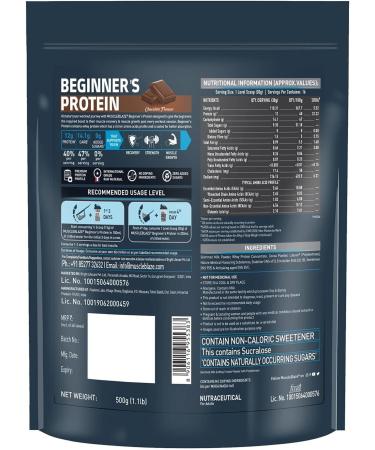 Generic Beginner's Whey Protein No Added Sugar Faster Muscle Recovery & Improved Strength (Chocolate 500 g / 1.1 lb) - Buy Online on GoSupps.com