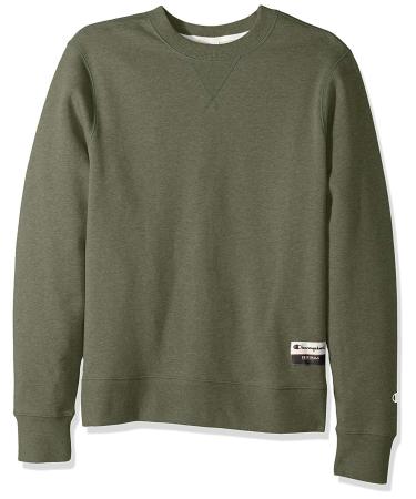 Champion Authentic Originals Men's Sueded Fleece Sweatshirt Medium Green Luck Heather