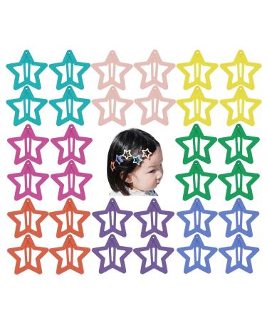 YAOKUA Star Hair Clips For Girls 32pcs Non-slip Hair Clips Metal Hair Barrettes For Girls Kids Baby Teens Women Cute Colorful Snap Clips. style2