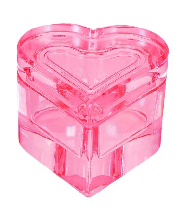 minkissy Nail Art Glass Cup Acrylic Monomer Dish Nail Liquid Bowl Crystal Dappen Dish Acrylic Nail Dappen Dish Monomer Dish Holder Brackets Nail Dish Cup Crystal Glass Powder Heart-shaped