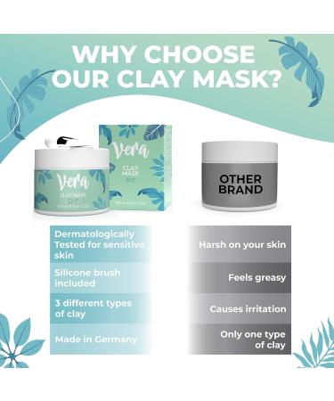 Vera Pink Healing Earth Mask with Aloe Vera & Hemp Seeds - Anti-Pimple Clay Mask for Healthy Skin | 100ml - Buy Online on GoSupps.com