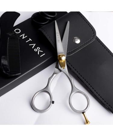 ONTAKI 3-Piece Scissors Set: Japanese Steel Beard & Mustache Scissors, Facial Grooming Nose Hair Scissors - Curved and Rounded Tips - Buy Online on GoSupps.com