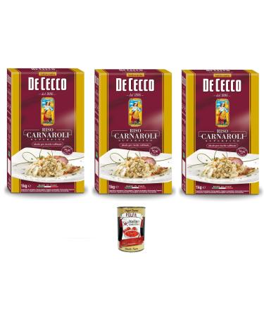 Italian Gourmet E.R. De Cecco Riso Carnaroli Superfino Medium Grain Rice for Risotto 1000g + Italian Gourmet Pulp 400g