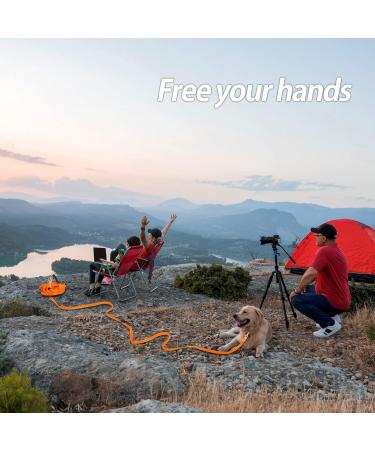 Suplutux 15m Dog Leash with Storage Bags - Durable Training Line for Large & Small Dogs - D-Carabiner & Grip Pad - Orange - Buy Online on GoSupps.com