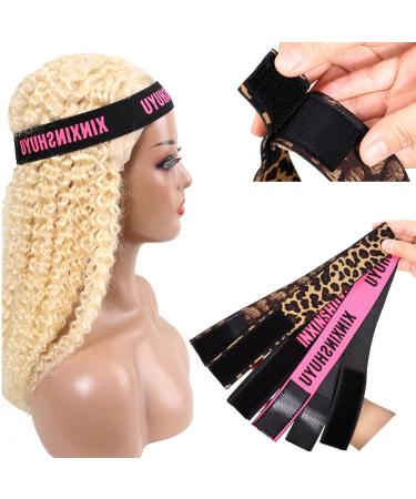 Elastic Wig Bands for Lace Melting - 3 Pcs Set for Wig Stability and Edges Laying - Leopard, Black, Rose Gold - Buy Online on GoSupps.com