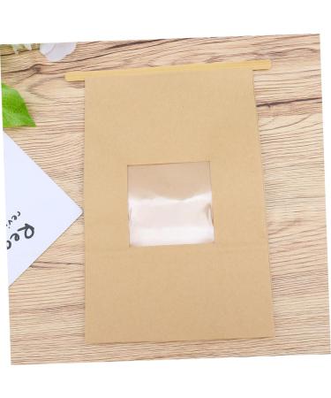 SOLUSTRE 50pcs Self-sealing Kraft Paper Stand up Bag Food Grade Kraft Paper Self Sealing Food Bags Choclates Kraft Bags Christmas Chocolates Window Food Bag Open The Window Chocolate Coins - Buy Online on GoSupps.com