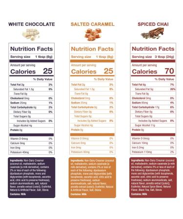 Sugar-Free White Chocolate Drink Mix Combo Set (3 Samples) - Stevia Sweetened, Diabetic Friendly, Low FODMAP Coffee Creamers by 5 SPARROWS - Buy Online on GoSupps.com