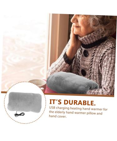 Gray Portable Heated Foot Load for Seniors | Rechargeable Furry Muscles for Pain Relief - Ideal for Older Adults - Buy Online on GoSupps.com