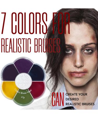 VIOLA HOUSE Halloween Special Effects Makeup Kit - 7 Colours, Bruise Wound Face Body Paint, Scar Wax, Scar Oil, Liquid Latex, Fake Blood + Tools - Buy Online on GoSupps.com