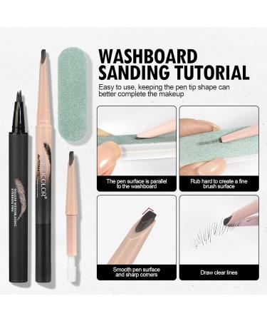 Anglicolor Crayon Sourcil Kit Waterproof Tenue Jusqu 24H Pour des sourcils plus fournis et plus naturels 100% Cruelty Free - Produit Vegan (#02 Brown Set) - Buy Online on GoSupps.com