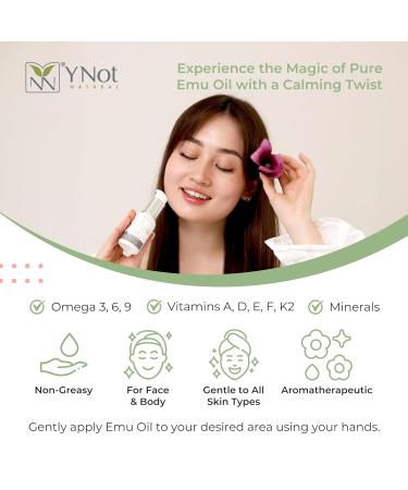 Pure Emu Oil Skin Moisturizer - Nourish Hair Face Body & Nails - Omega 3 6 9 Rich - Y-Not Natural Pink Sugar 60ml - Buy Online on GoSupps.com