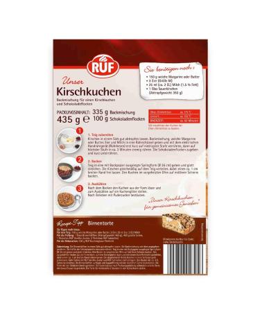 Call Cherry Cake Baking Mix - Juicy Cherry & Pear Cake with Chocolate Flakes | 8-Pack (8 x 435g) | International Shipping Available - Buy Online on GoSupps.com