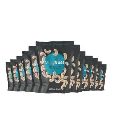 Magnuss cashew nut |Roasted & salted |12x 200g supply pack |Crunchy cashews |High quality vegan snack rich in magnesium phosphorus and vitamin E
