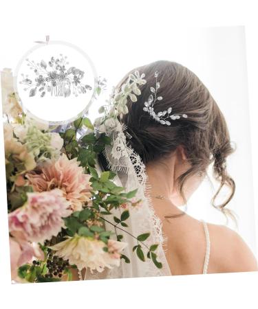 DOITOOL Zinc alloy wedding hair accessories headgear rhinestones flower hair comb the flowers bride hair comb bridal hair side comb Iron sheets wedding hair side comb hair - Buy Online on GoSupps.com
