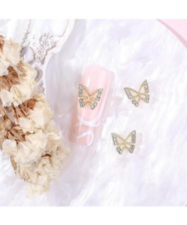 3D Nail Charm - Butterflies Shiny Supplies Char Manicure Jewelry Decorations For Crafts Decorations Clothes Shoes Gold - Buy Online on GoSupps.com