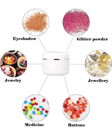 Draderch 12-Pack 50ml White Empty Jars with Lids - Ideal for Cosmetics Creams Lotions Essential Oils | Mini Spatula & Labels Included - Buy Online on GoSupps.com