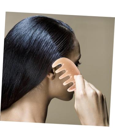 Magiclulu Jade Scalp Massage Comb - Multifunctional Gua Sha Tool for Natural Relaxation | Pink Ridge Slico Massage Plate for Ultimate Scalp Care - Buy Online on GoSupps.com