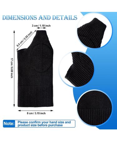 SATINIOR 6 Pairs Thumb Arthritis Compression Gloves - Breathable Wrist Support Brace - Fingerless Glove with Gel Hand Pads - Large Size - Black and Beige - Men Women Carpal Tunnel Joint Pain Relief - Buy Online on GoSupps.com