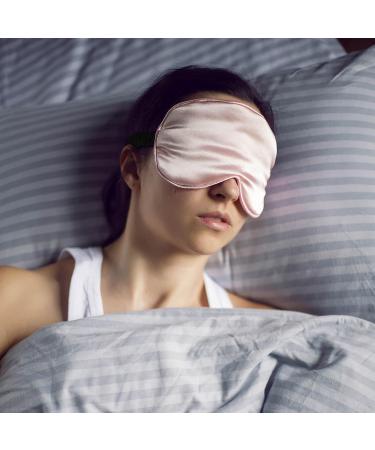100% Light Blocking Sleep Mask - Super Soft Adjustable Eye Mask for Sleep in Pink | Best Eye Covers for Sleep - Buy Online on GoSupps.com