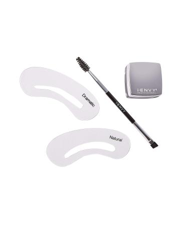 iEnvy by KISS Dark Brown Brow Pomade | Waterproof All-In-One Formula with Stencils & Mirror Cap | Long Lasting Brow Makeup - Buy Online on GoSupps.com