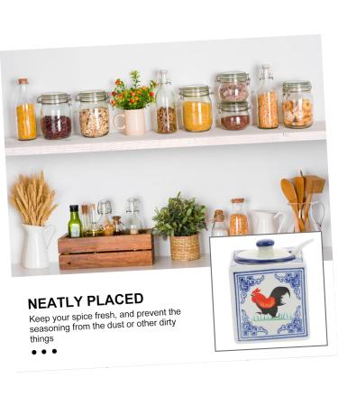 Zerodeko Container Durable Holder Pot Pattern Pepper Chili Home Unique Accessory Kitchen Creative Storage Rooster - Buy Online on GoSupps.com