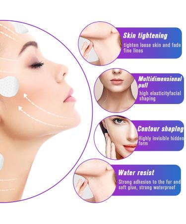 60 Pieces Face Lifting Tape | Instant Invisible Face Lift Stickers & Eye Lift Tapes | V-Shape Face Makeup Tools - Buy Online on GoSupps.com