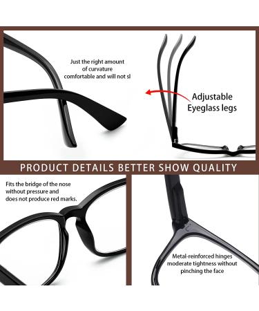 3 Pack Blue Light Blocking Multifocus Reading Glasses for Men and Women | Square Computer Readers with Spring Hinges | 3 Mix Color 1.75x - Buy Online on GoSupps.com